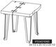 International Furniture Direct Walnut Reddish Brown End Table with Black Base-2