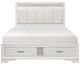 Mazin Furniture Luster White/Silver Glitter Queen Bed-0