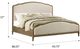 Emerald Home Interlude Beige/Sandstone Buff King Upholstered Panel Bed-2