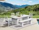 Intercon Nash 5-Piece Buff Aluminum/Fabric Outdoor Dining Table Set-1