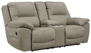 Signature Design by Ashley® Next-Gen Gaucho Putty Manual Reclining Loveseat with Console