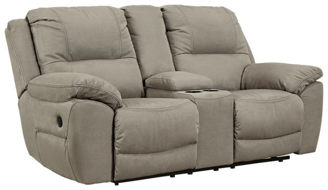 Signature Design by Ashley® Next-Gen Gaucho Putty Manual Reclining Loveseat with Console-0