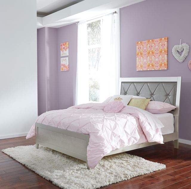 Signature Design by Ashley® Olivet Silver Full Panel Youth Bed-1