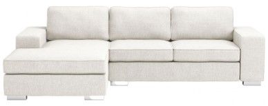 Zuo® Modern Brickell 2-Piece White Left-Arm Facing Sofa Sectional and Chaise-1