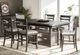 Jofran Inc. Altamonte 7-Piece Brushed Gray/Dark Charcoal Rectangle Dining Table-0