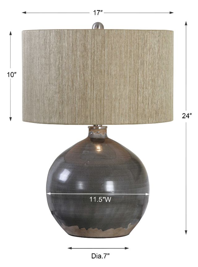 Uttermost® Vardenis Charcoal Gray Table Lamp-2