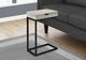 Monarch Specialties Inc. Gray Reclaimed Wood Drawer Table with Black Metal Base -1