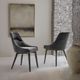 Armen Living Lileth 2-Piece Gray/River Dining Side Chair Set-1