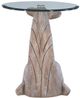 Powell® Wally The Whale Glass Top Side Table with Driftwood Base-5
