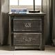 Furniture of America® Ampelios Wire-Brushed Black Nightstand-1