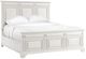 Elements International Calloway Antique White King Panel Bed-0