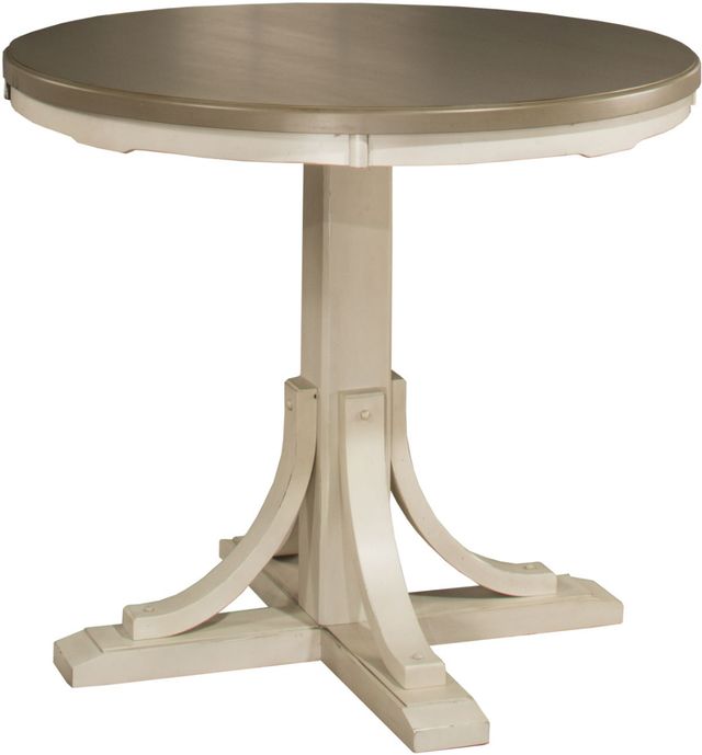 HH2 Home Clarion Sea White Counter Height Dining Table with Distressed Gray Tabletop-0