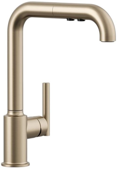 KOHLER® Purist® Vibrant Brushed Bronze 8" Pull-Out Kitchen Sink Faucet with 3-Function Sprayhead -0