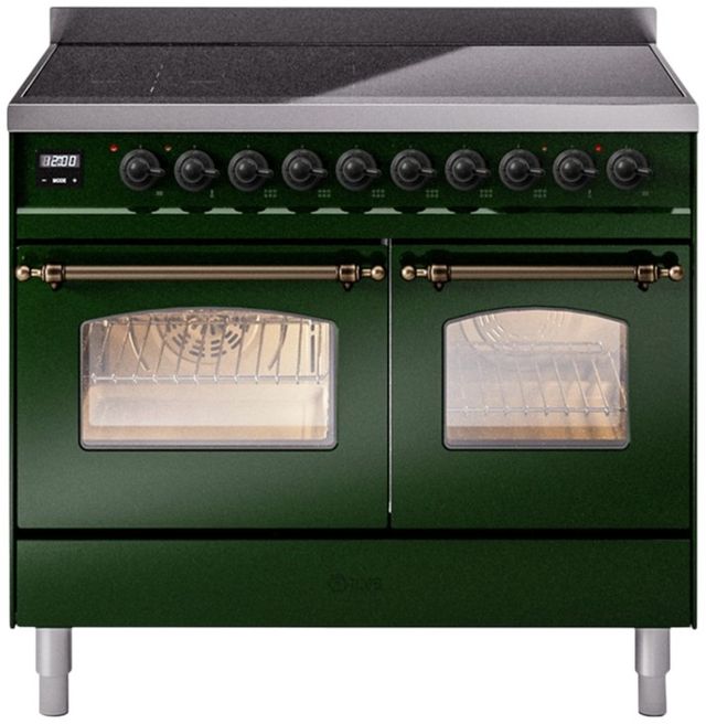 Ilve® Nostalgie II Series 40" Emerald Green Pro Style Induction Range-0