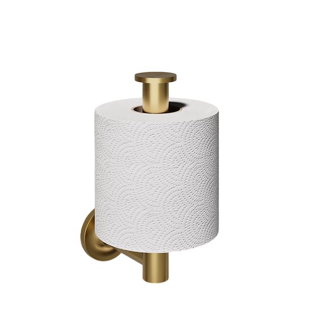 KOHLER® Purist® Vibrant Brushed Moderne Brass Vertical Toilet Paper Holder-1