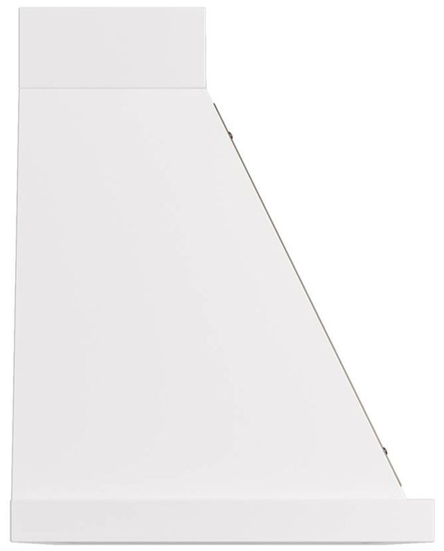 Ilve® Nostalgie II Noblesse 48" White Wall Mounted Range Hood with Burnished Trim-2