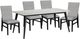 Elements International Marlene 5-Piece Black/Gray/White Dining Set-0