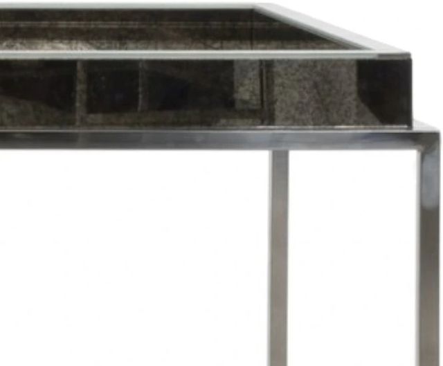 Decor-Rest® Furniture LTD Luxe Mirrored Side Table Top with Chrome Base-1