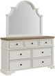 Elements International Eastwood Youth Off-White 2-Piece Brown/White Dresser and Mirror Set -0