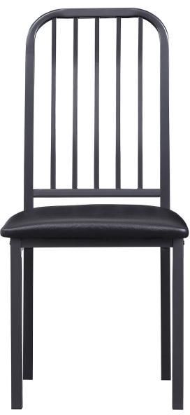 Mazin Furniture Tripp Charcoal Metal And Vinyl Side Chair-1