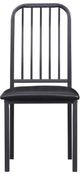 Mazin Furniture Tripp Charcoal Metal And Vinyl Side Chair-1