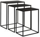 Uttermost® Coreene 3-Piece Antique Bronze Nesting Table Set with Aged Black Base-0