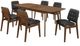 Coaster® Redbridge 7-Piece Black/Natural Walnut Rectangular Dining Set-0
