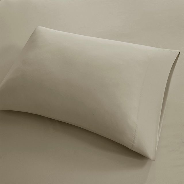 Olliix by Sleep Philosophy Smart Cool Microfiber Khaki King Sheet Set-2