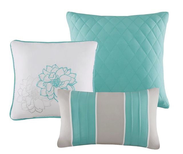 Olliix by Madison Park Lola Aqua Twin/Twin XL Comforter Set-1