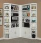 Parker House® Catalina 5-Piece Cottage White Corner Library Wall -1