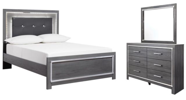 Signature Design by Ashley® Lodanna 3-Piece Gray Full Panel Bed Set-0
