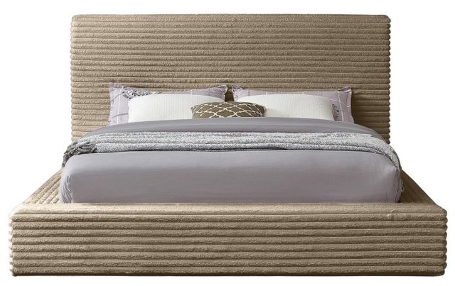 Meridian Furniture Dexter Taupe Queen Upholstered Panel Bed-1