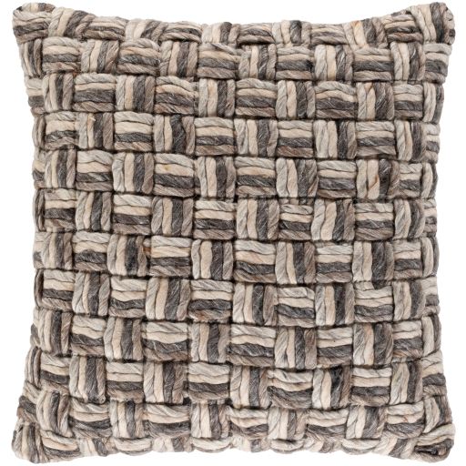 Surya Cordoba Charcoal 22"x22" Toss Pillow with Down Insert-0