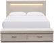 Riverside Furniture Arielle Parchment King Upholstered Panel Storage Bed-4