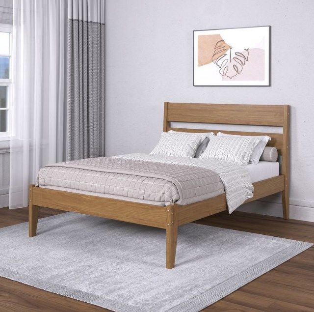 Donco Kids Low Board Urban Oak Full Platform Bed-1