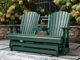 Signature Design by Ashley® Shell Beach Green Wooden Outdoor Glider Loveseat-5