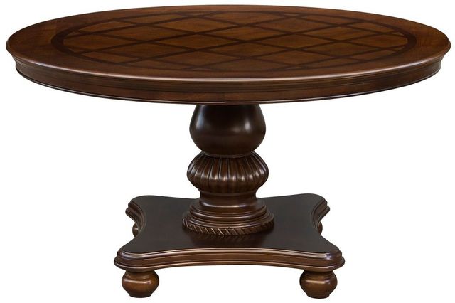Homelegance® Lordsburg Brown Cherry Round Dining Table-0