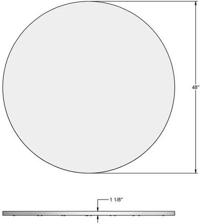 Amisco Customizable Calypso Round Dining Table with 48" Walnut Veneer Top-1
