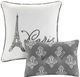 Olliix by 510 Design Grey/Charcoal King/California King Marseille 5 Piece Reversible Paris Print Duvet Cover Set-4