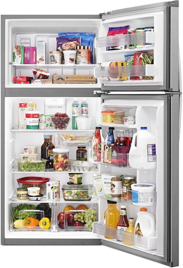 Whirlpool® 30 in. 19.2 Cu. Ft. Monochromatic Stainless Steel Top Freezer Refrigerator-7