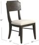 Bassett Mirror Kellan 2-Piece Charcoal Gray/Dawson Platinum Fabric Dining Side Chair-4