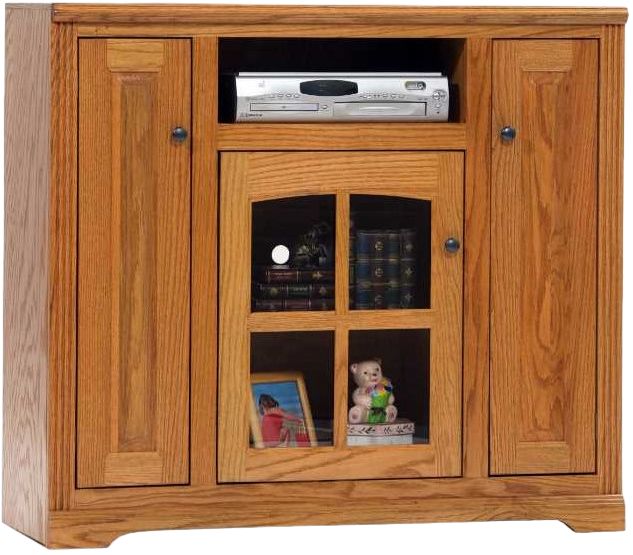 American Heartland Manufacturing Oak 46" Arched Base Tall TV Stand -0