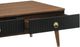 Armen Living Amigo Walnut Coffee Table with Black Drawers -4