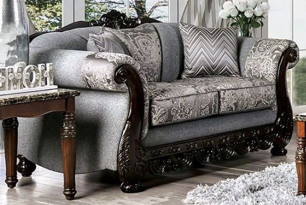 Furniture of America® Newdale Gray Loveseat-0