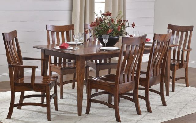 Urban Collections by Yutzy Woodworking Estate Michaels/Retreat Cherry 36”x36” Leg Dining Table with 1 Leaf-1