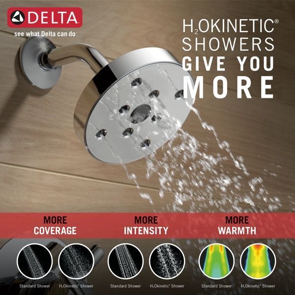 Delta Trinsic® Monitor® 14 Series Chrome H2Okinetic® Tub and Shower Trim-1