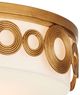 Currey & Company Gyges Brass/White Flush Mount-3