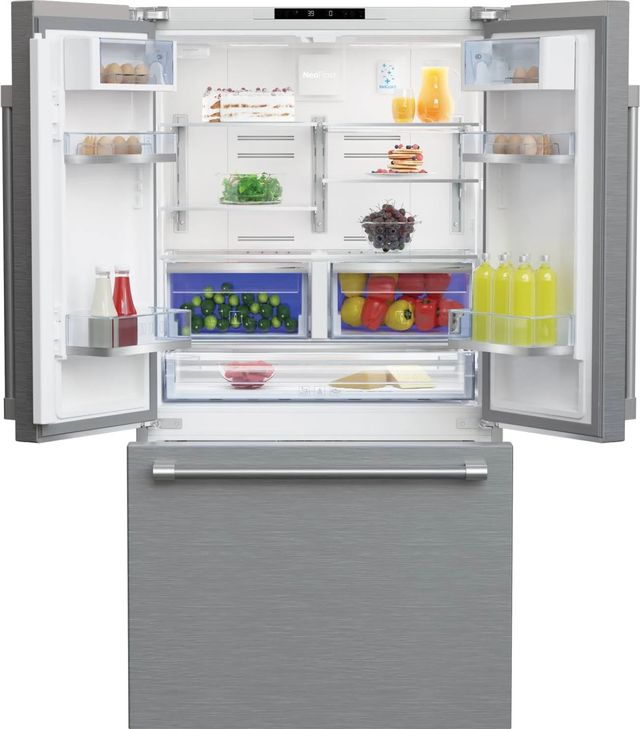 Beko 36 in. 20.5 Cu. Ft. Fingerprint-Free Stainless Steel Counter Depth French Door Refrigerator-2
