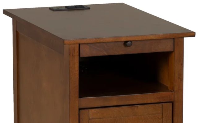 Powell® Butras Hazelnut Accent Table With USB-1