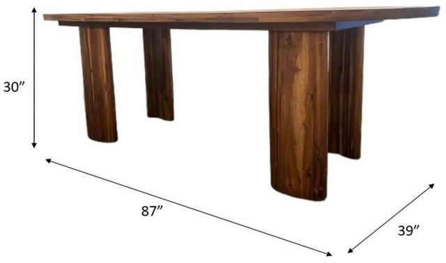 Nest Home Collections Emerson Espresso 87" Oval Dining Table-2
